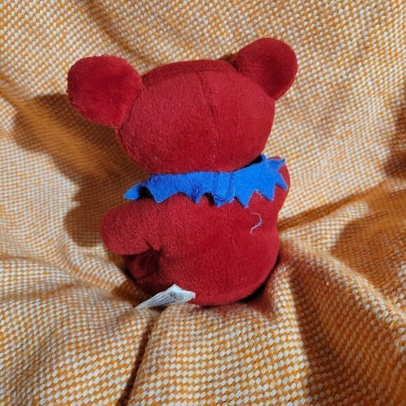Stevn Smith Grateful Dead Red And Blue Bean Bag Bear 7inch Bertha - Picture 7 of 8
